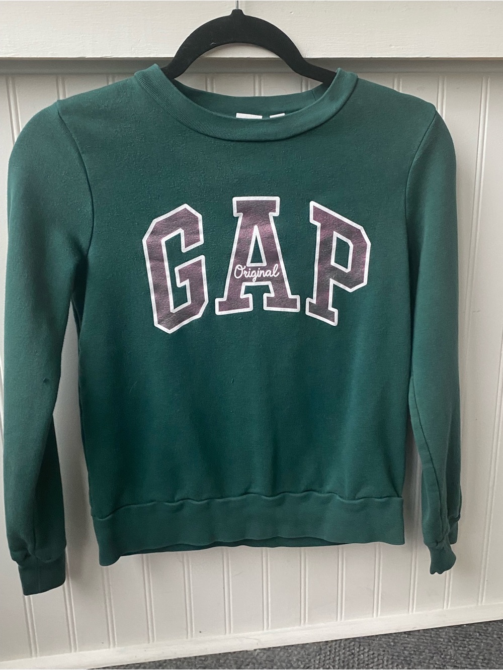 GAP kid's Forest Green Logo Crewneck Sweatshirt